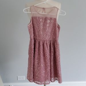 Justice Mauve Lace and Sequence Dress!